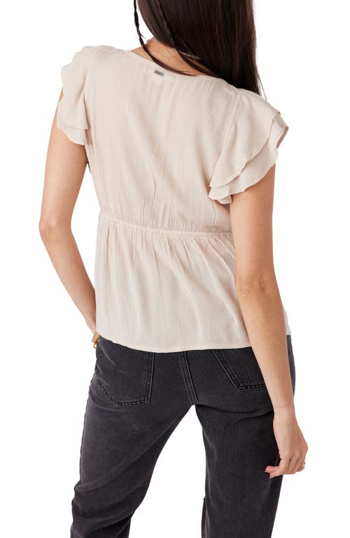 O'neill Deji Ruffle Peplum Top In Cement