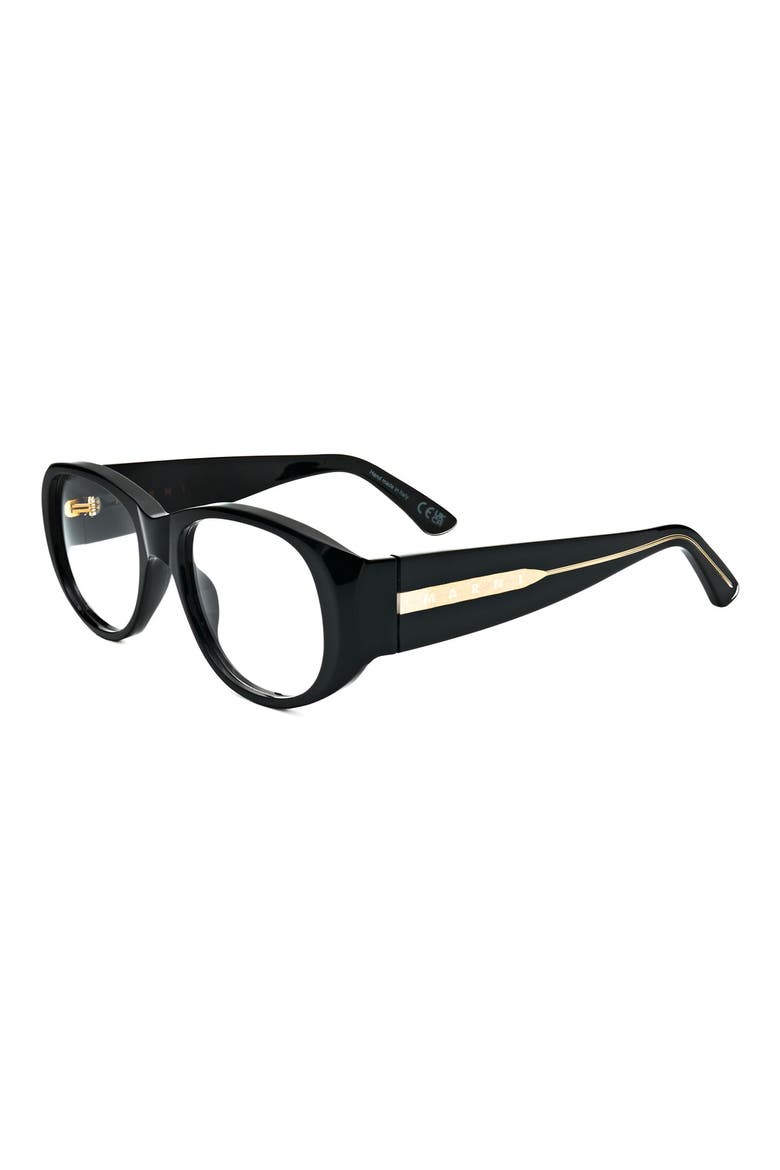 55mm Round Optical Glasses, Alternate, color, BLACK