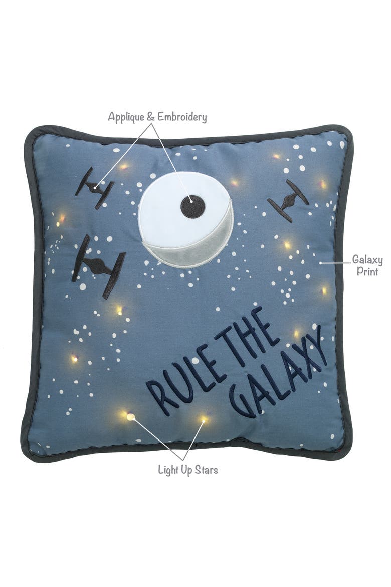 Star Wars Signature Galaxy LED Light-Up Decorative Throw Pillow, Alternate, color, Blue
