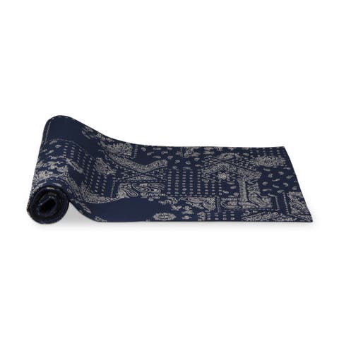 Blue Bandana Table Runner Cotton Machine Washable July 4th