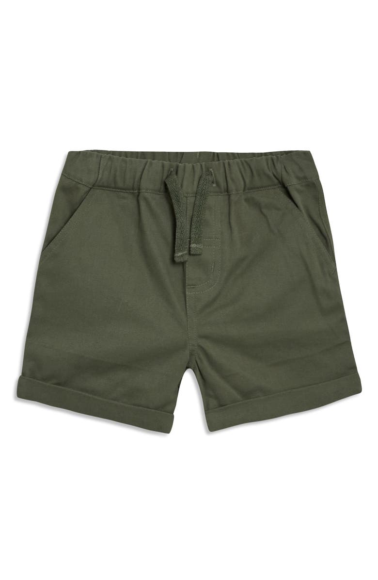 JOJO MAMAN BEBE Dino Stamp Cotton Button-Up Shirt & Shorts Set, Alternate, color, Khaki