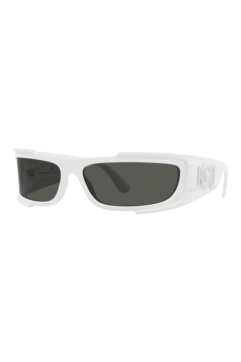 67mm Rectangular Sunglasses, Alternate, color, WHITE
