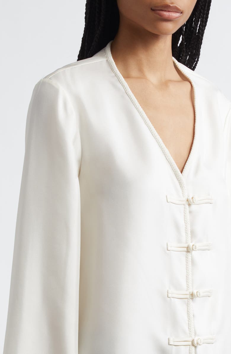 Róhe Pankou Knot Silk Top, Alternate, color, 