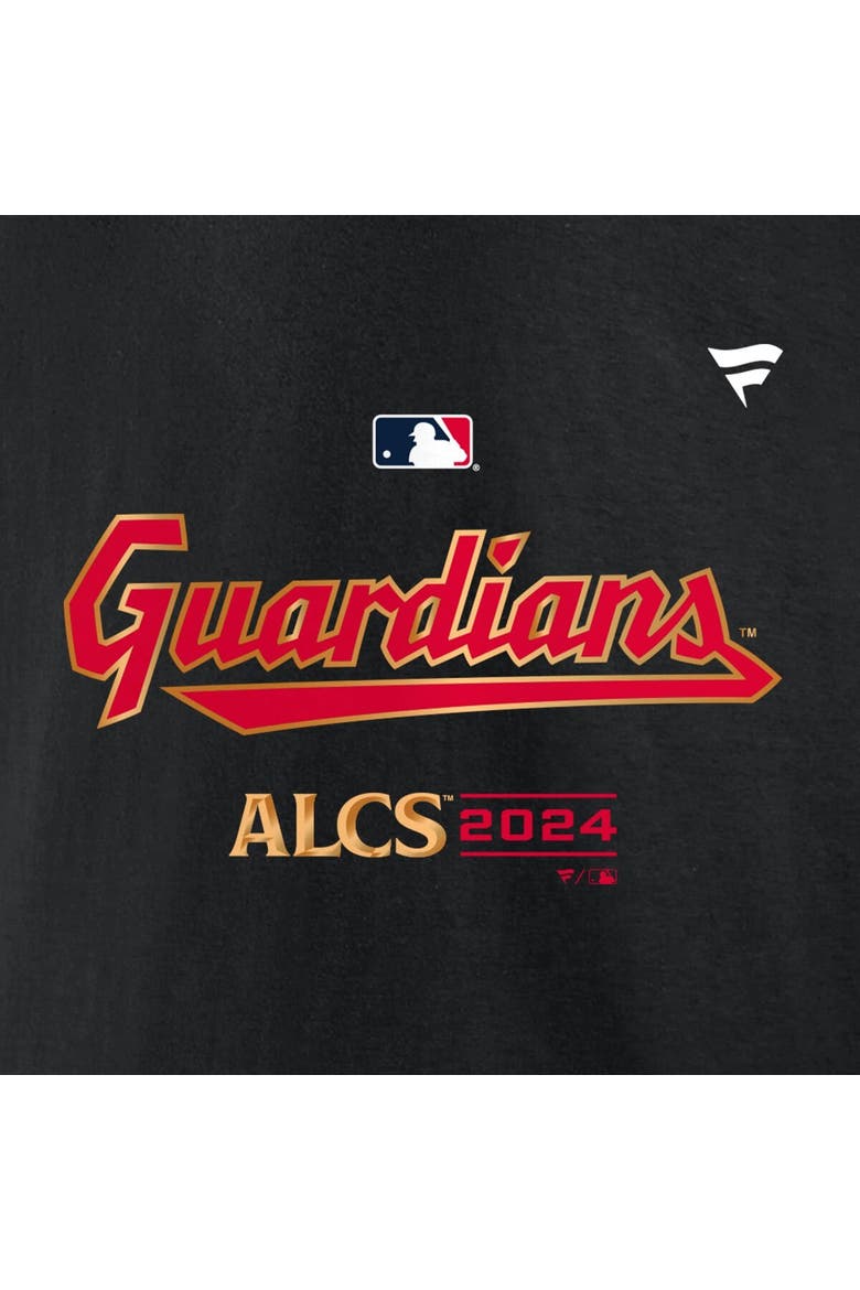 Men's Fanatics Black Cleveland Guardians 2024 American League Division Series Champions Locker Room T-Shirt, Alternate, color, Black