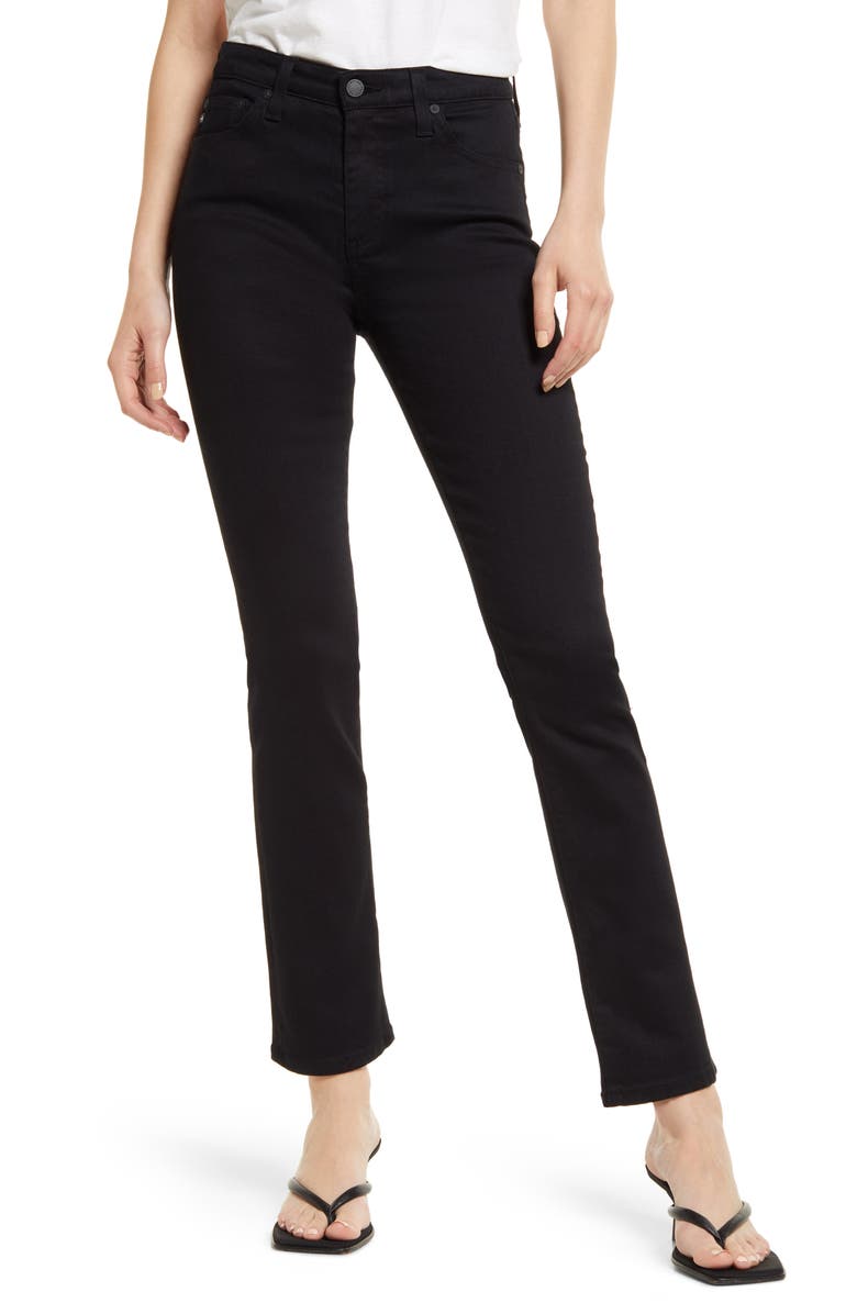 AG Mari High Waist Ankle Slim Straight Leg Jeans, Main, color, Night Owl