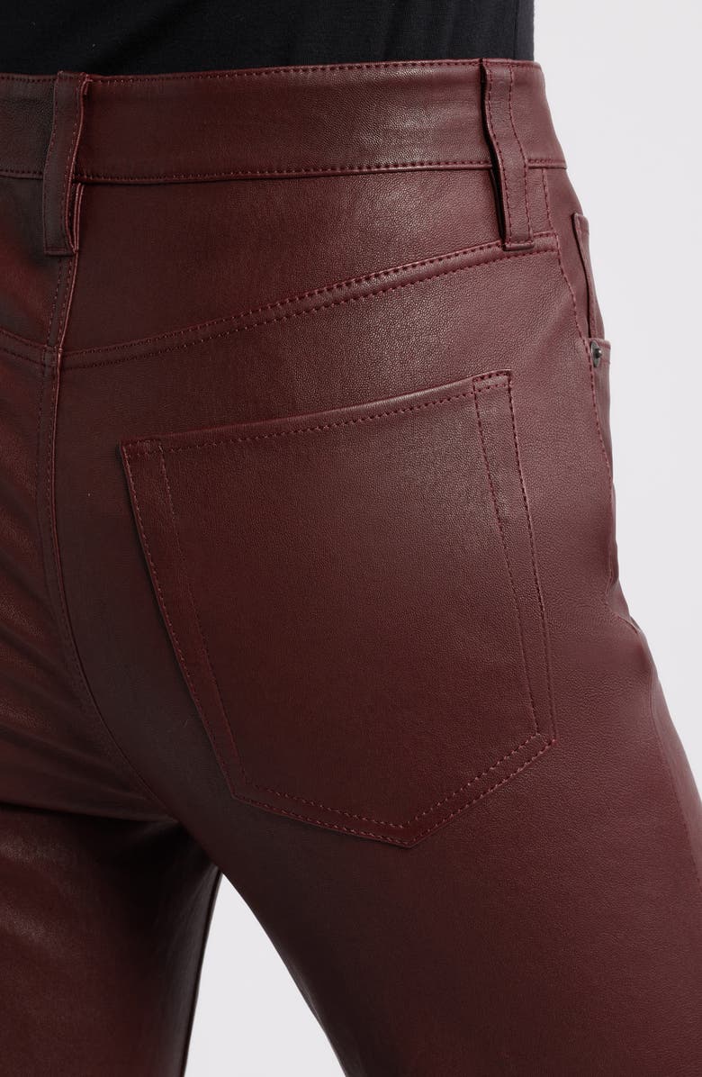 FRAME The Leather Reboot Crop Pants, Alternate, color, Oxblood