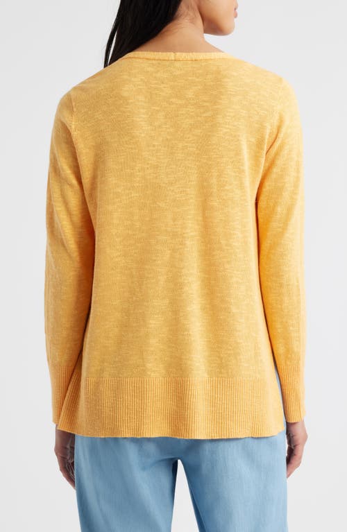 Eileen Fisher Organic Linen & Organic Cotton V-neck Sweater