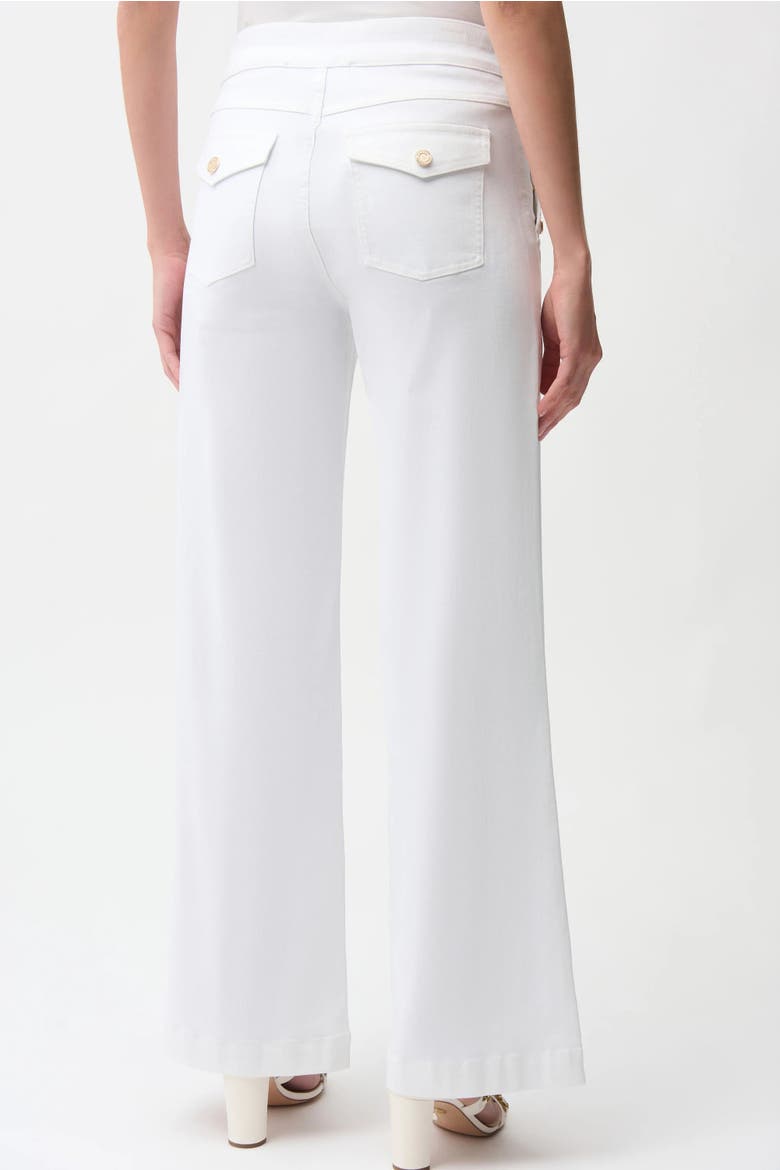 Wide Leg Pull-On Jeans, Alternate, color, white