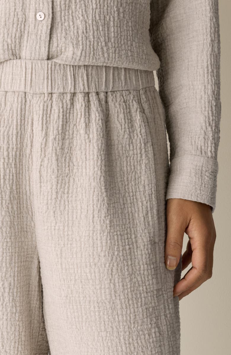 Eileen Fisher Stretch Organic Cotton Ankle Lantern Pants, Alternate, color, Dove