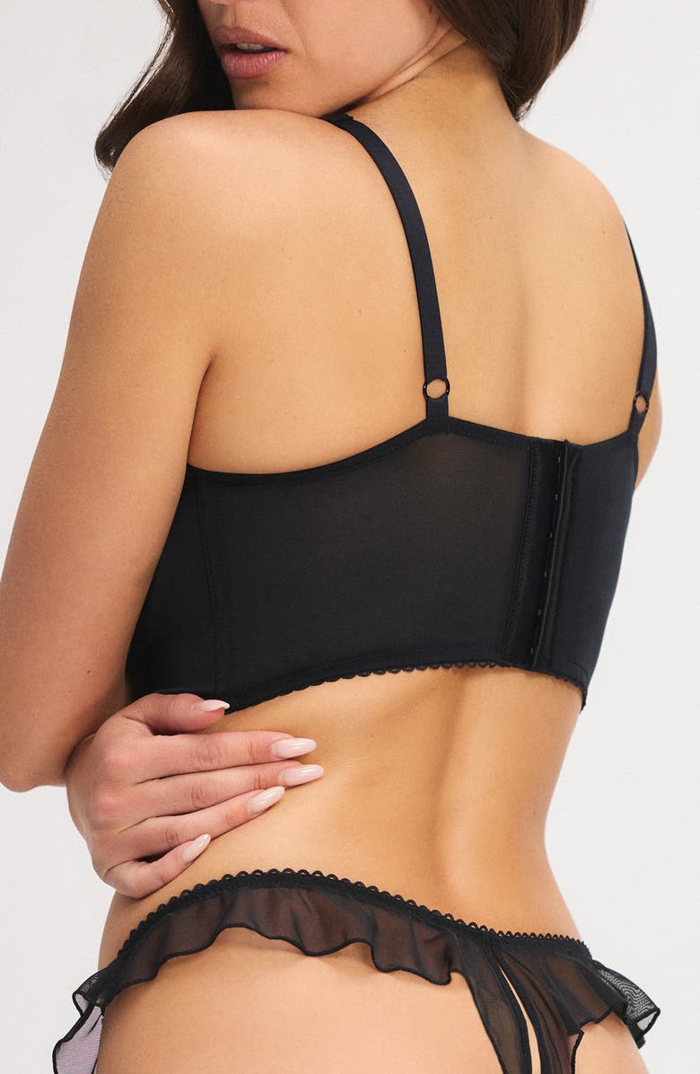 SAVAGE X FENTY Sweet Fetish Underwire Bustier, Alternate, color, Black Caviar