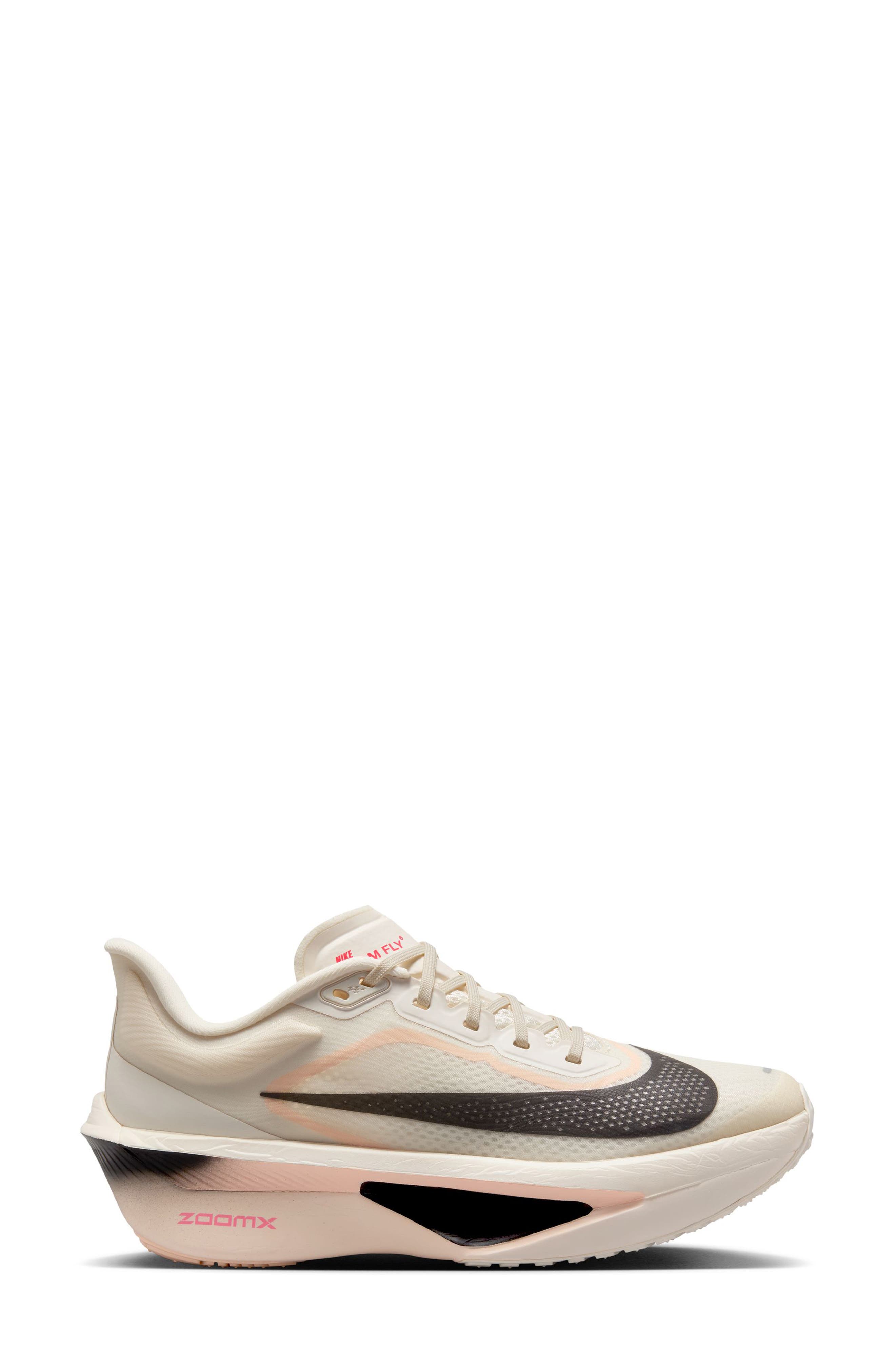 Zoom Fly 6 Running Shoe, Alternate, color, PALE IVORY/ BLACK