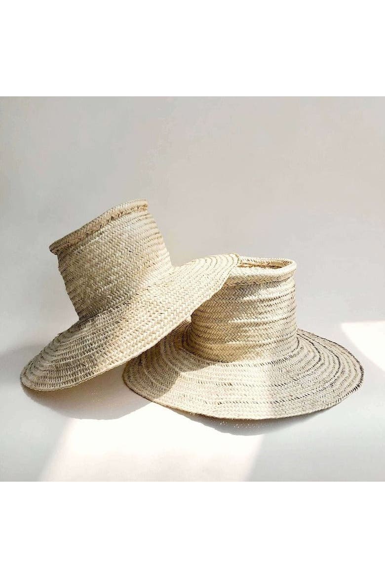 Kids Palm Hat, Alternate, color, Natural woven palm leaf