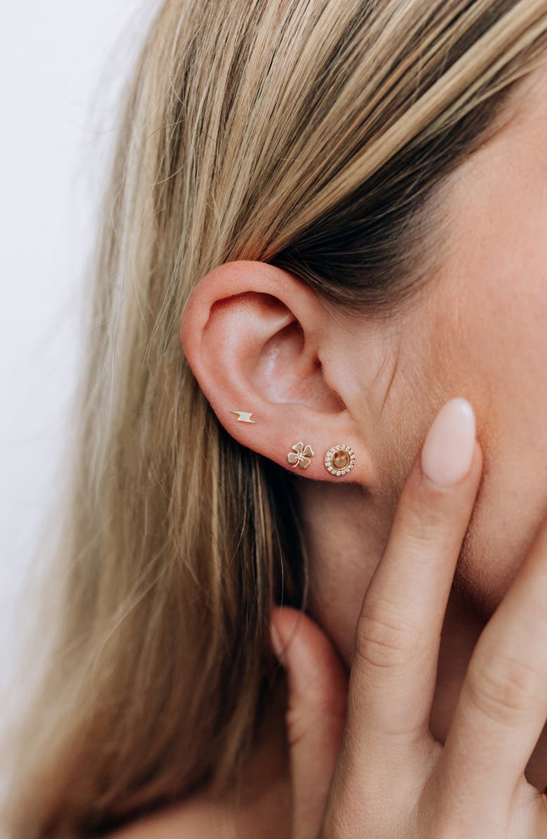 Anzie Icon Lightning Single Stud Earring, Alternate, color, Gold