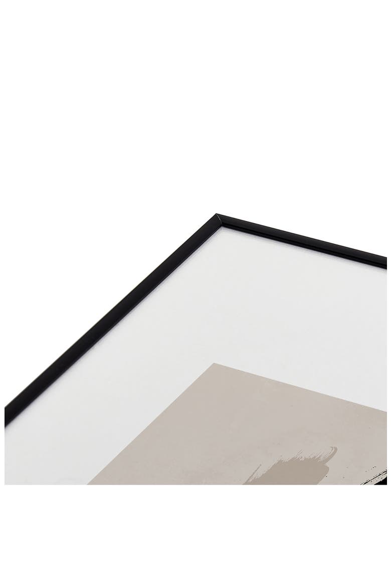 Abstract Brush Framed Art Print, Alternate, color, BLACK TONES
