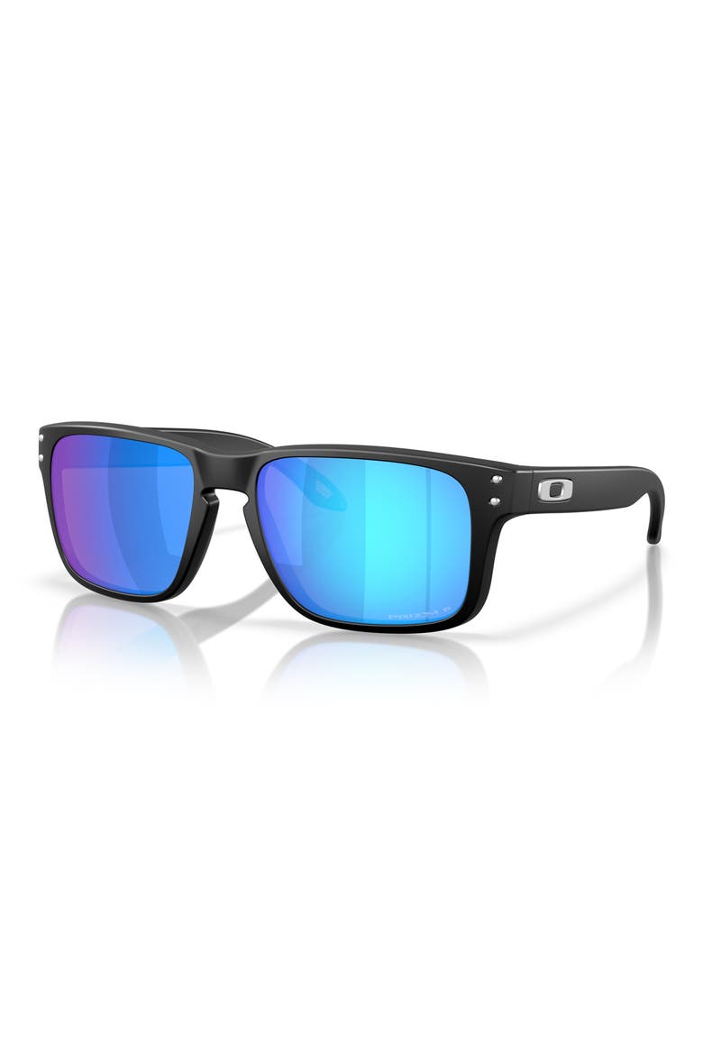 Holbrook S 53mm Polarized Square Sunglasses, Alternate, color, MATTE BLACK / BLUE PRIZM