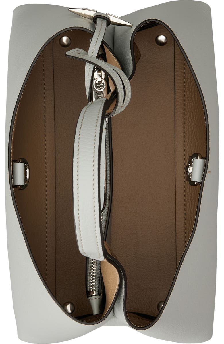 Tod's Micro Leather Top Handle Bag, Alternate, color, Grey Natural