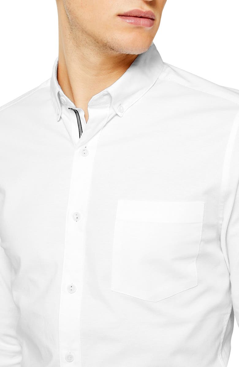 Topman Muscle Fit Oxford Shirt, Alternate, color,