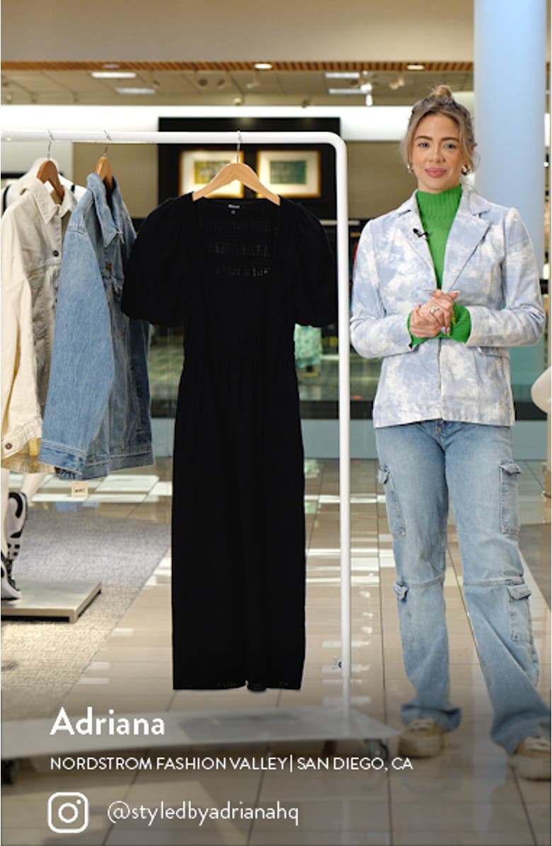 Lucie Puff Sleeve Midi Dress, sales video thumbnail