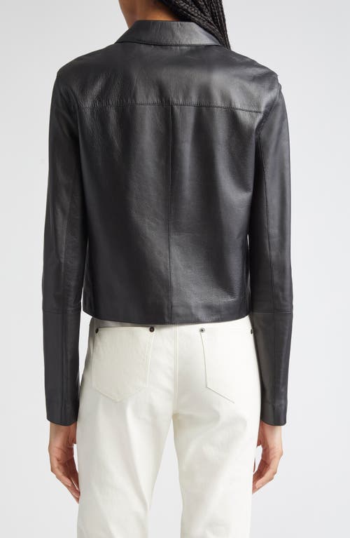 Lafayette 148 New York Zip Front Crop Jacket In Black