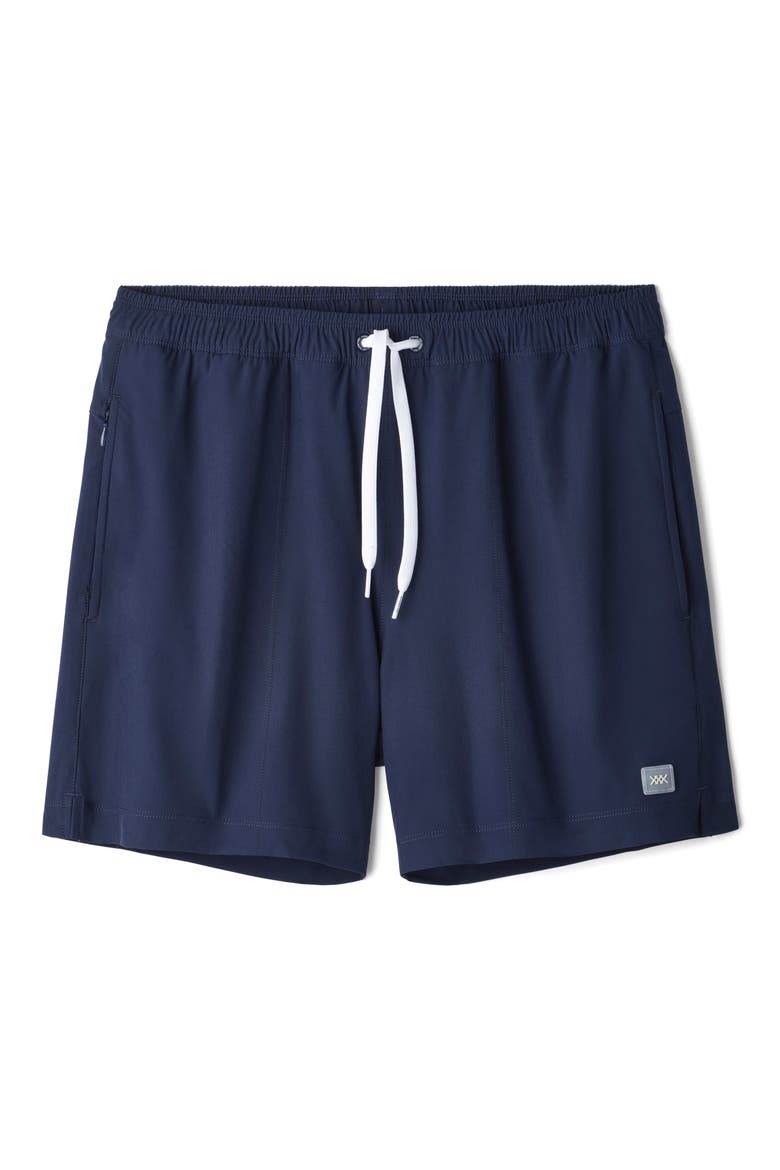 5.5-Inch Water Repellent Swim Trunks, Alternate, color, NAVY