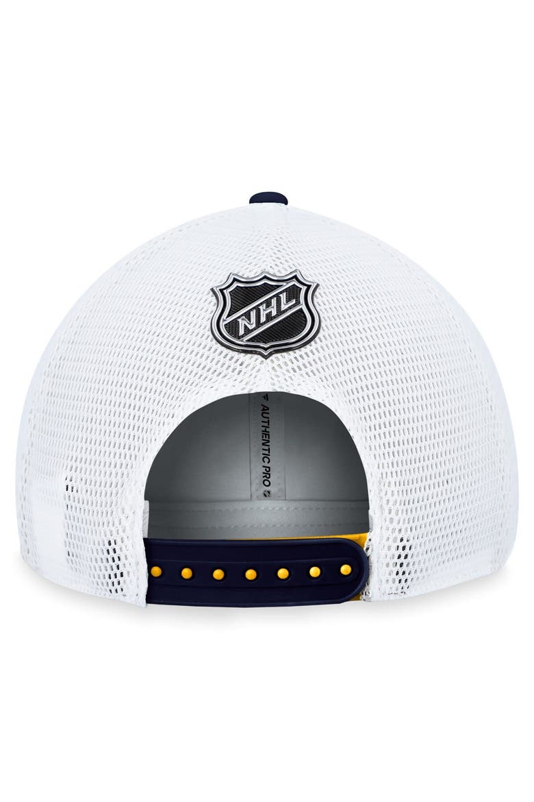 Men's Fanatics Branded Gold St. Louis Blues Authentic Pro Rink Trucker Adjustable Hat, Alternate, color, Gold