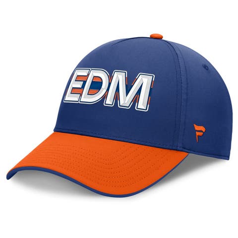 Men's Fanatics Royal/Orange Edmonton Oilers Authentic Pro Rink Team Code Flex Hat