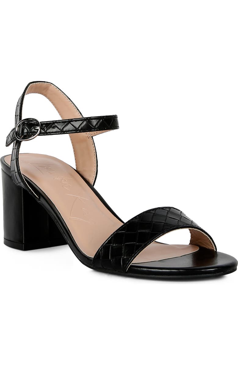 LONDON RAG Poiret Block Heel Sandal, Main, color, Black