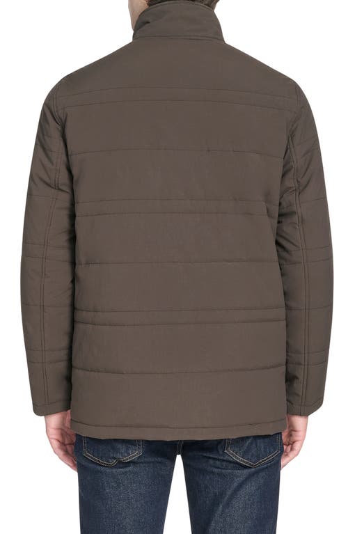Cole Haan Signature Stretch Crinkle Quilted Jacket In Green