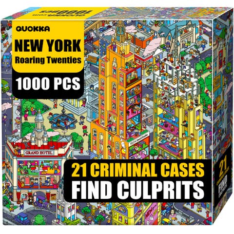 1000-Piece Mystery & Adventure Jigsaw Puzzles for Adults, Teens & Family with Bonus Challenges