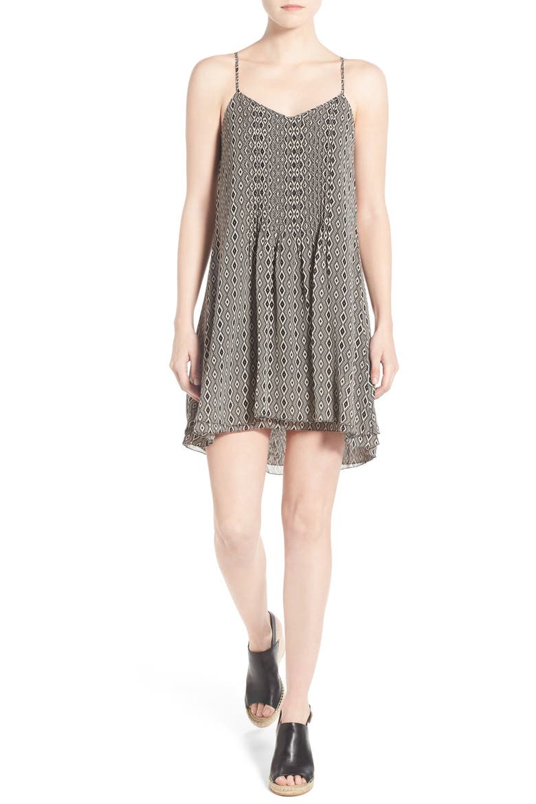 'Spring Fling' Racerback Slipdress, Main, color, BLACK DIAMOND