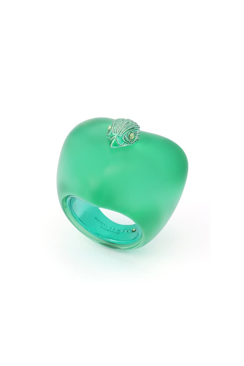 Jelly Eagle Heart Cocktail Ring, Main, color, GREEN