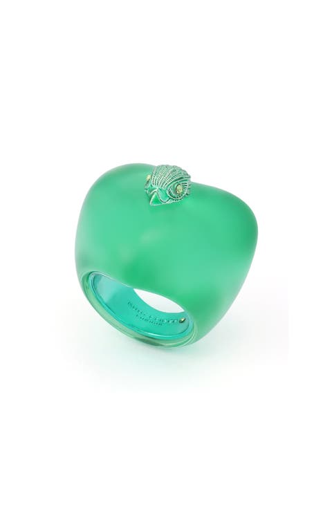 Jelly Eagle Heart Cocktail Ring