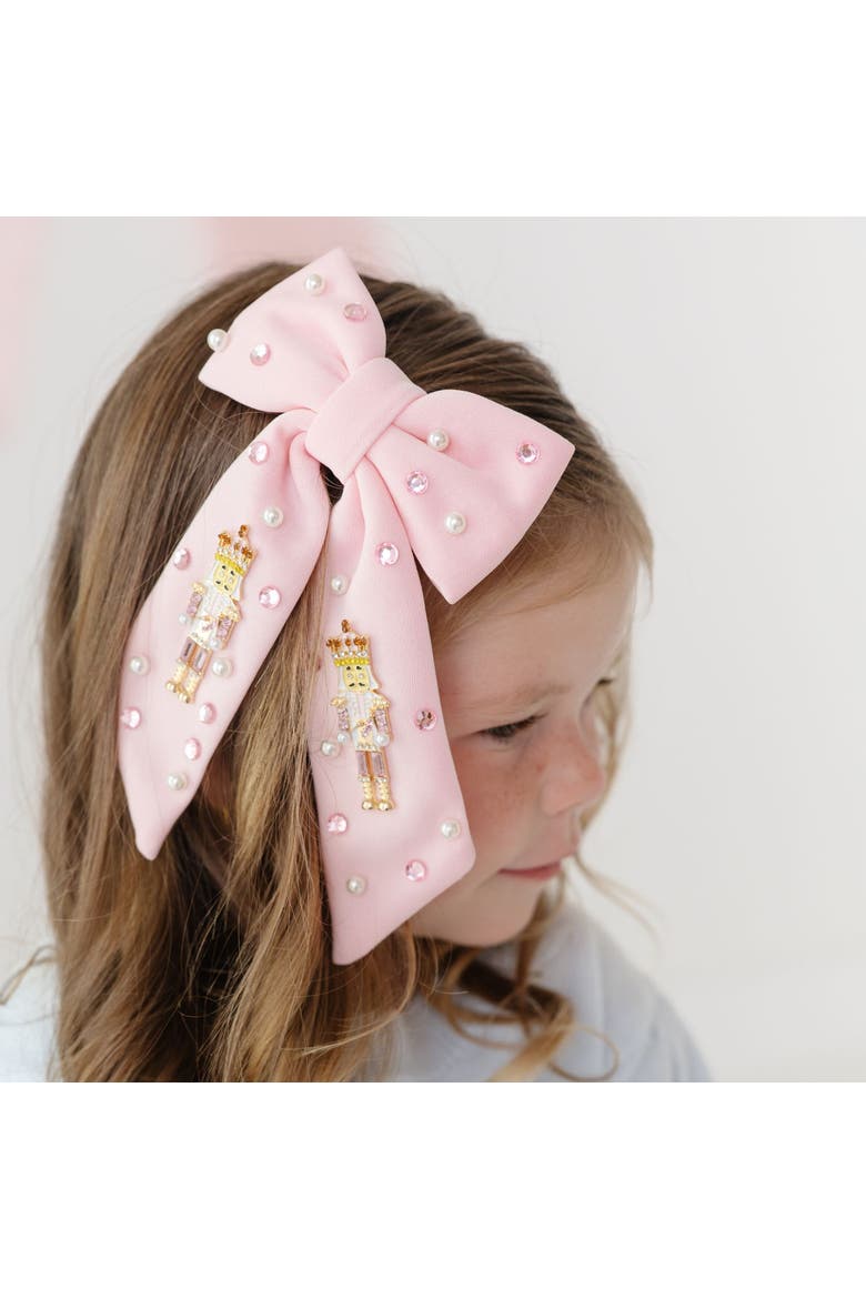 Nutcracker Christmas Gemstone Clip, Alternate, color, Pink