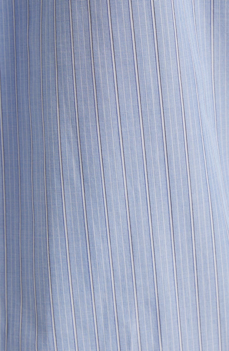 Martine Rose Classic Logo Stripe Button-Up Shirt, Alternate, color, Blue-White Stripe