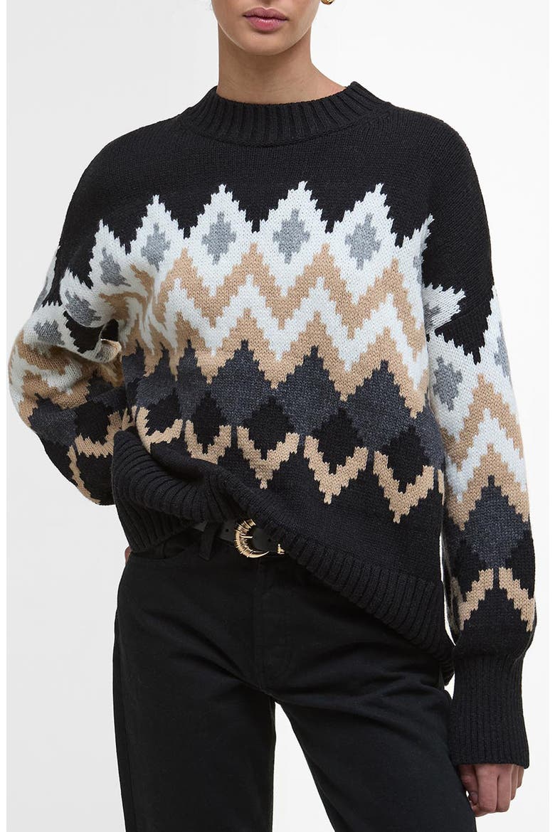 Cecelia Fair Isle Cotton & Wool Blend Crewneck Sweater, Main, color, MULTI