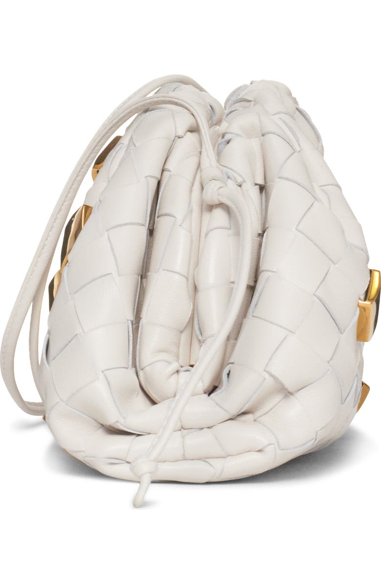 Bottega Veneta Mini Pouch Intrecciato Studded Leather Crossbody Bag, Alternate, color,