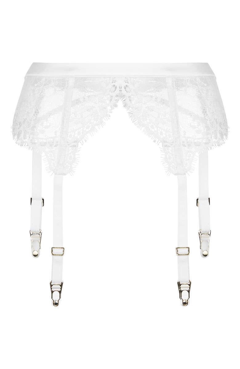 La Perla Floral Lace Suspender Belt, Alternate, color, 