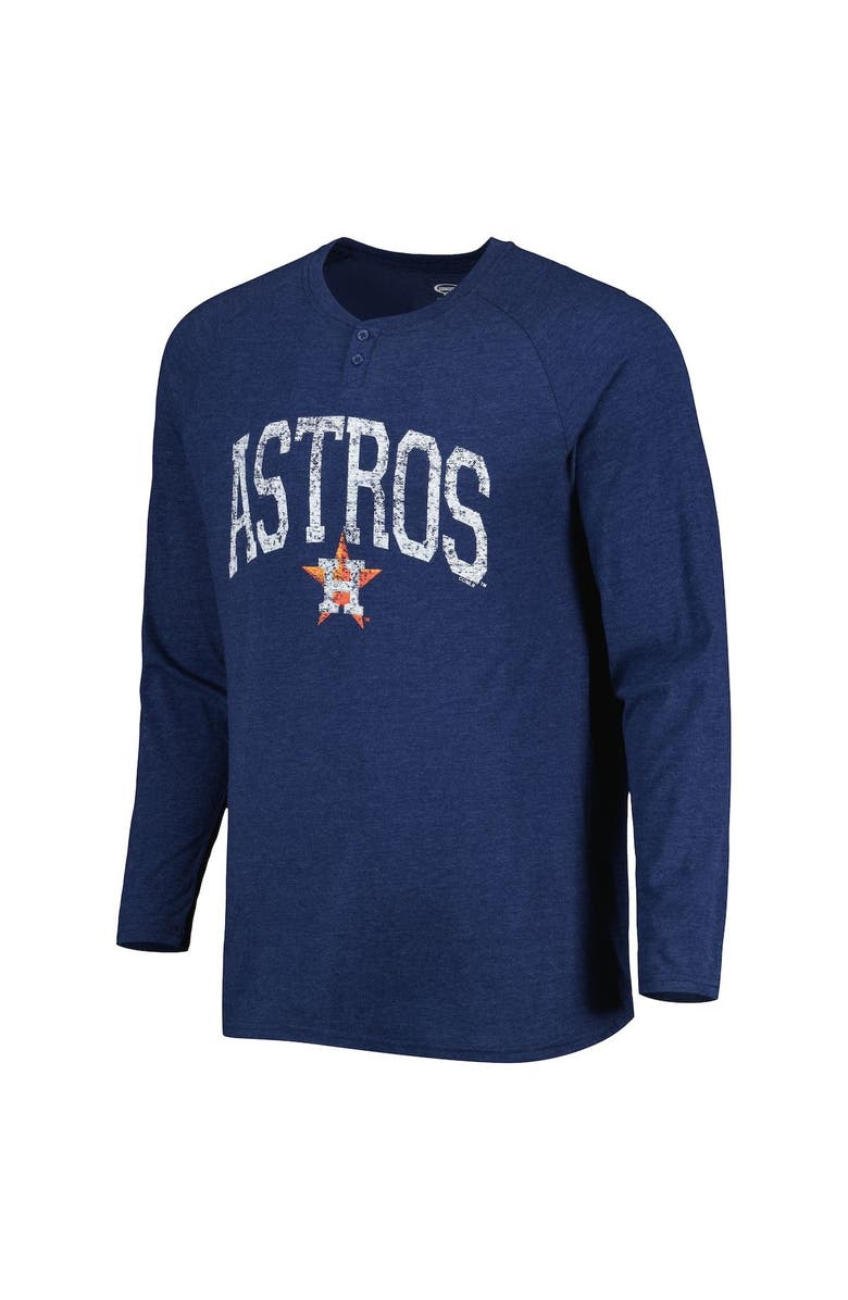CONCEPTS SPORT Men's Concepts Sport Navy Houston Astros Inertia Raglan Long Sleeve Henley T-Shirt, Alternate, color, 