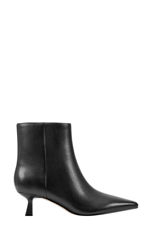 Marc Fisher Ltd Kolton Kitten Heel Bootie In Black Leather