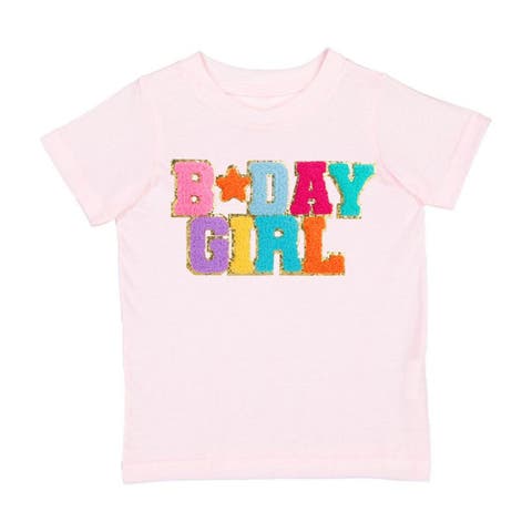 Birthday Girl Patch Short Sleeve T-Shirt (Baby, Toddler, Little Kid & Big Kid)