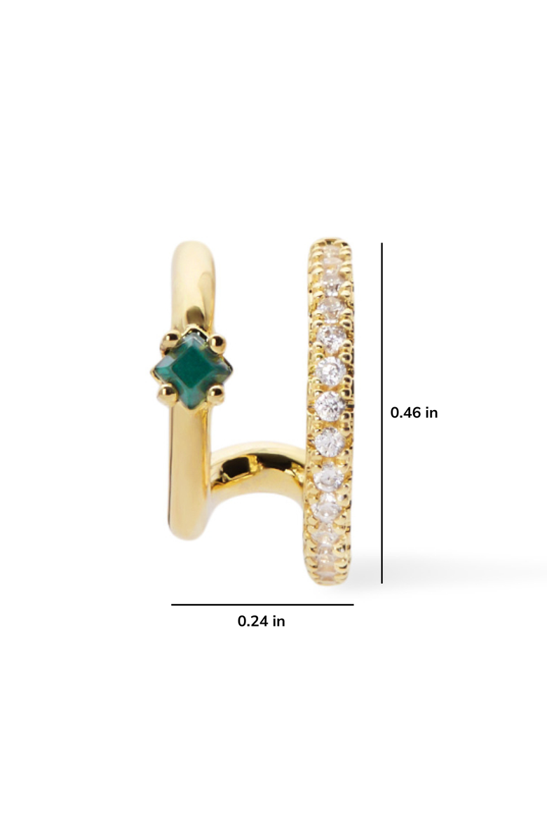 Double Hoop Earrings - Percy, Alternate, color, Gold