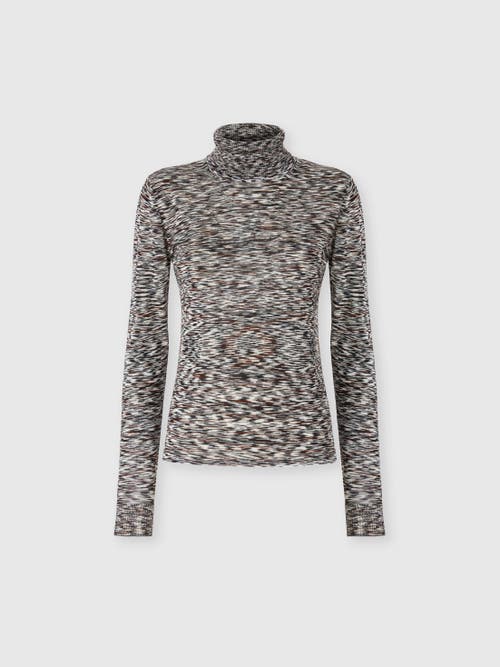 Missoni High-neck Sweater In Flame Smooth Knit In Multi