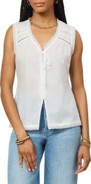 Scotch & Soda Lace Front V-Neck T-Shirt