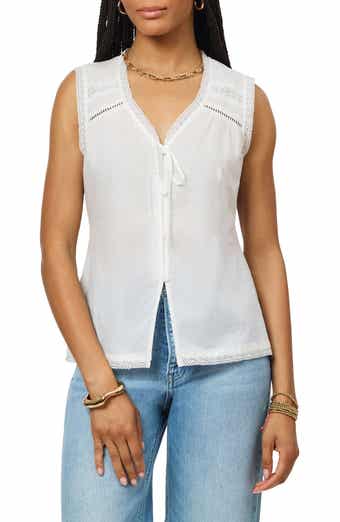 Scotch & Soda Lace Front V-Neck T-Shirt