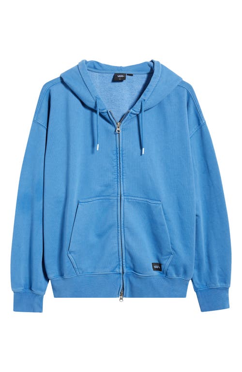 Vans Oversize Fleece Zip Hoodie In Blue