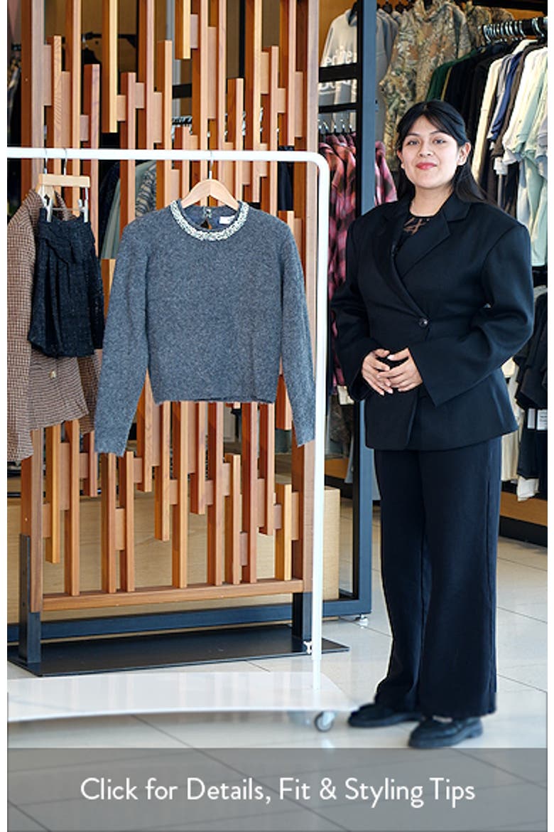 Embellished Collar Crewneck Sweater video