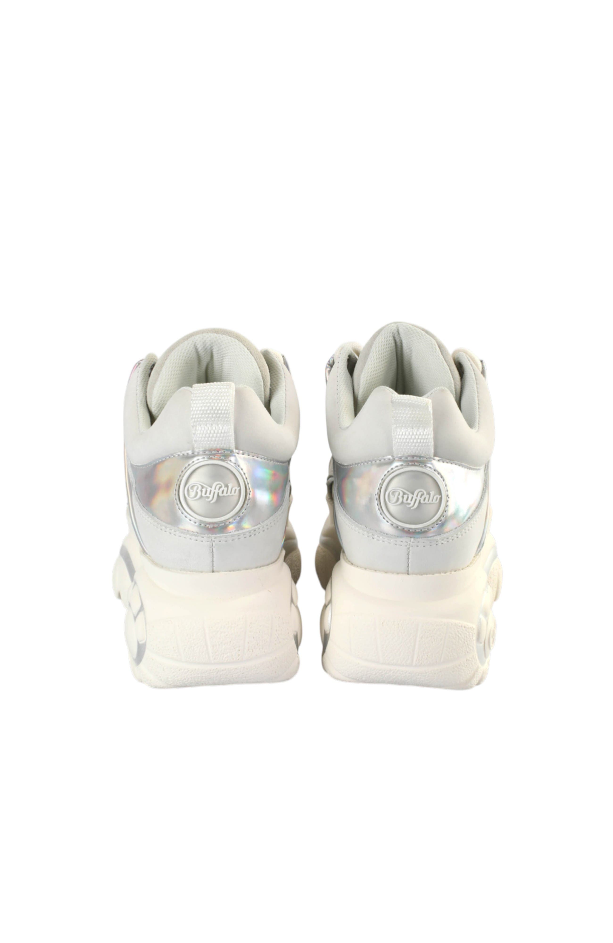 Buffalo Boots Classic Low Leather Sneaker, Alternate, color, Offwhite/Silver