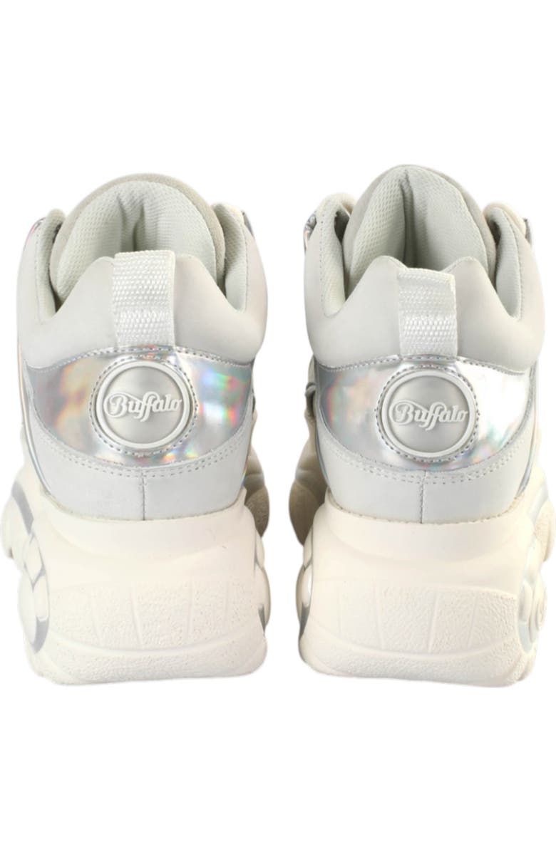 Buffalo Boots Classic Low Leather Sneaker, Alternate, color, Offwhite/Silver