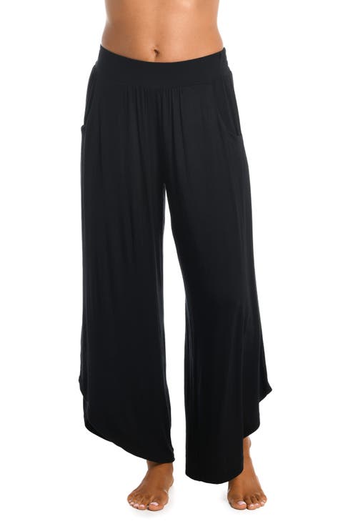 Draped Cover-Up Palazzo Pants