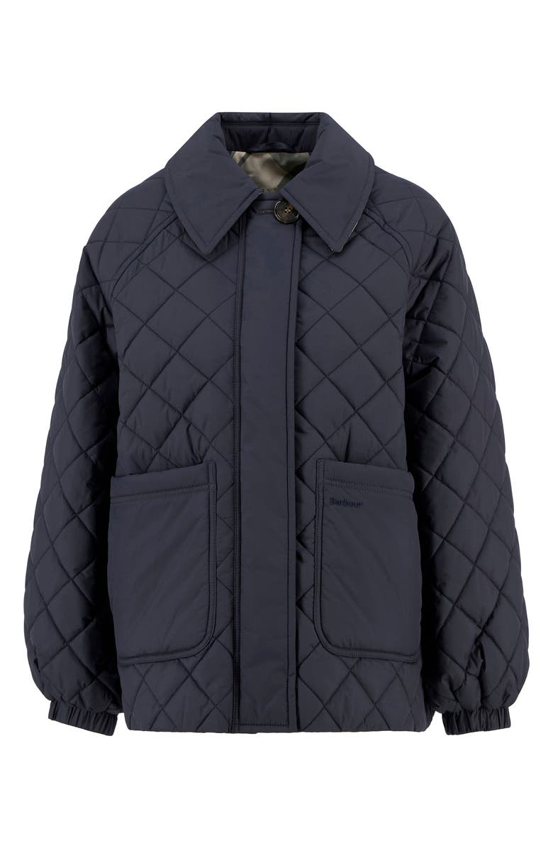 Barbour Laoise Diamond Quilted Jacket, Alternate, color, Dark Navy/ Ancient Poplar